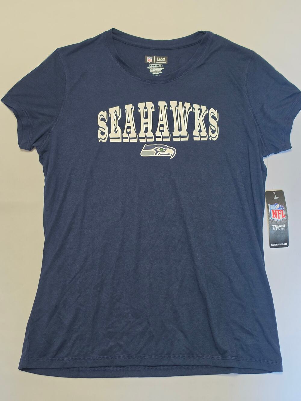 NFL Team Apparel Seattle Seahawks Women’s L Navy Sleepwear Tee – New With Tags
